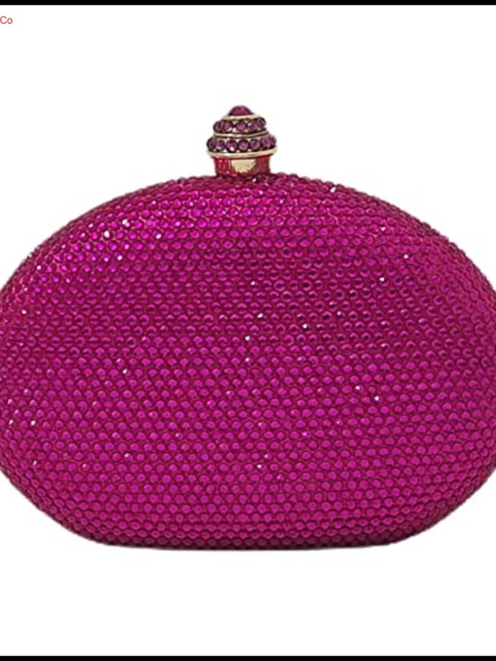 Rhinestone Egg Shape Crystal Clutch Evening Bag Detachable Chain Party Wedding